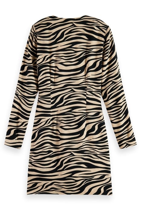 MINI WRAP DRESS WITH DRAPE DETAIL TIGER 2