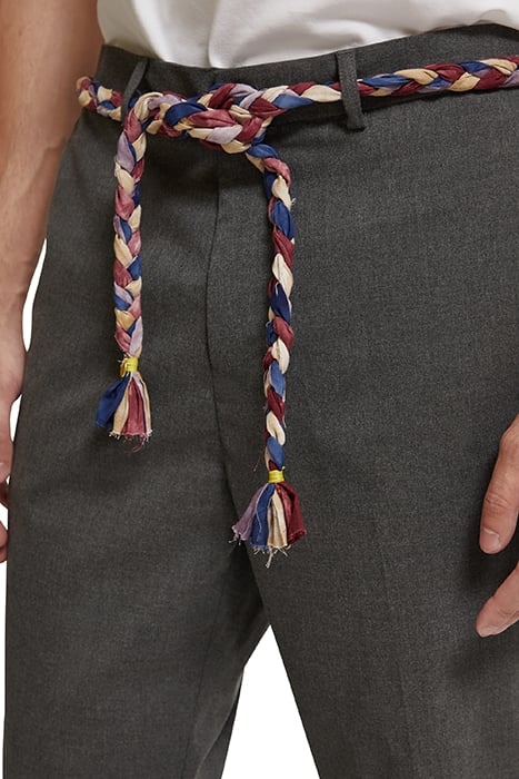 IRVING - SLIM TAPERED MELANGE VISCOSE-BLEND CHINO SEAL GREY 6