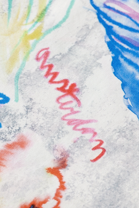 SWAN ALL OVER PRINTED COMPACT POPLIN SHIRT AQUA SWAN 3