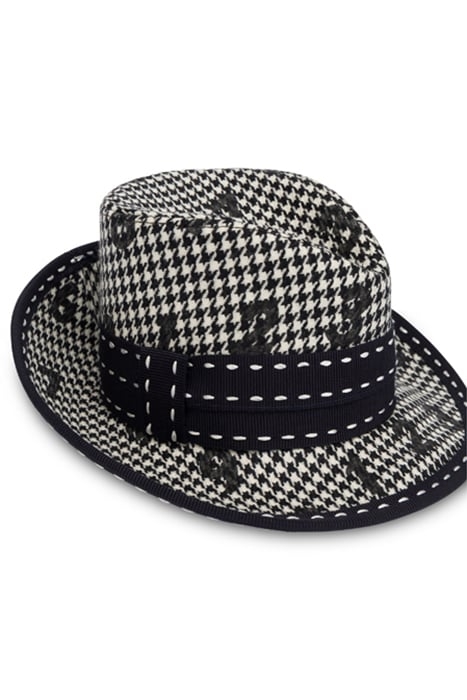FLOCK NUMBERS HOUNDSTOOTH HAT WHITE 3