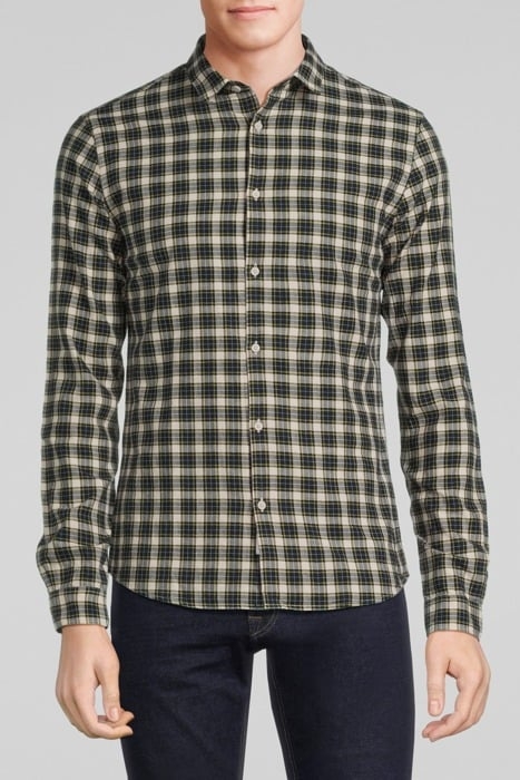 NAVY CHECKED SLIM SHIRT NAVY 1