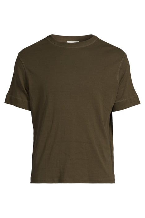 KHAKI COTTON ROUND NECK T-SHIRT KHAKI 3