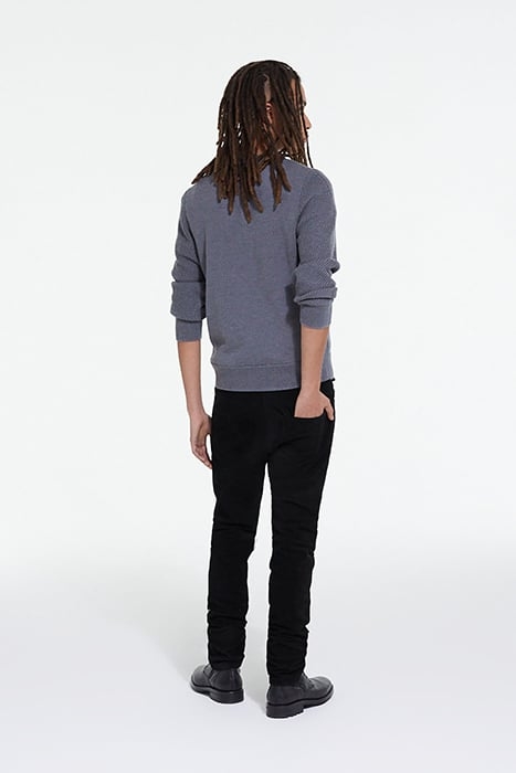 ROUND NECK SWEATER WITH POINT DETAILS ON THE SIDE MIDDLE GRE 4