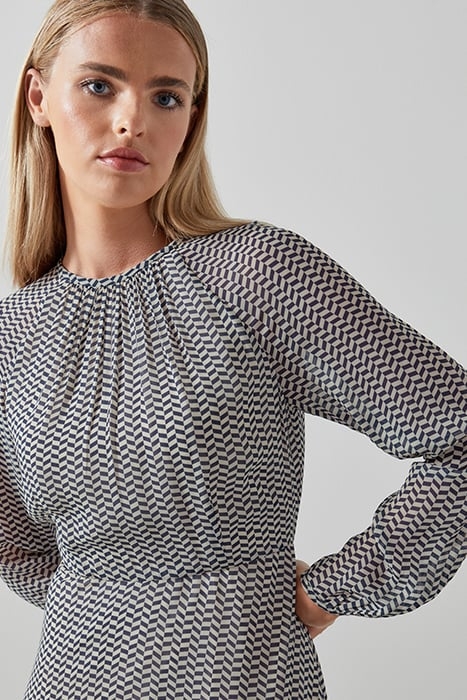 DR ADDISON GRAPHIC PRINT NAVY/CREAM 4