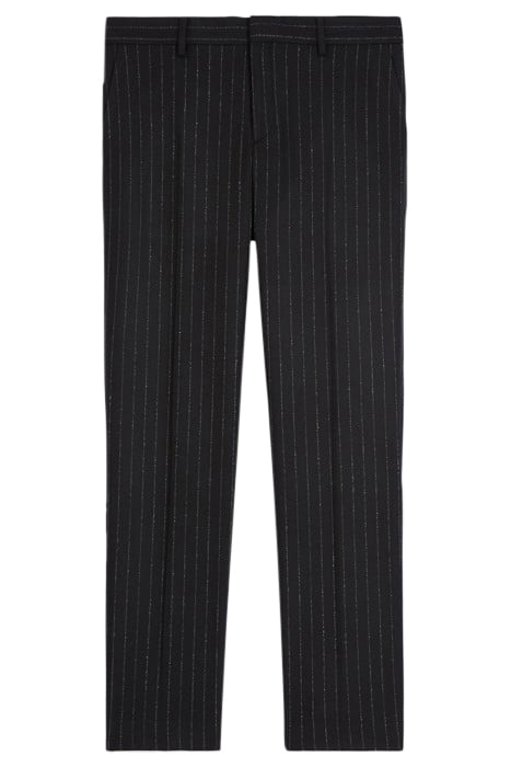 STRIPED SUIT TROUSERS BLACK WHITE 1