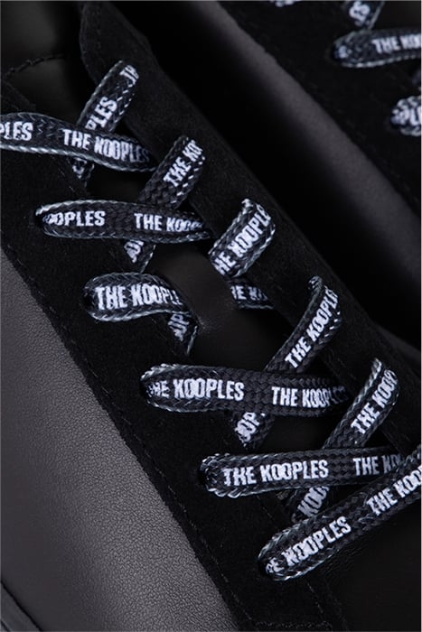 LEATHER SNEAKERS WITH VINYL INSERT BLACK 5