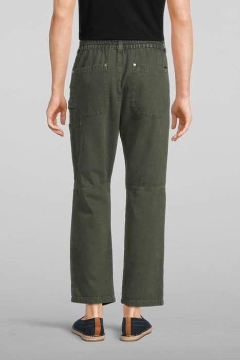 KHAKI CROPPED BAGGY TROUSERS KHAKI 2