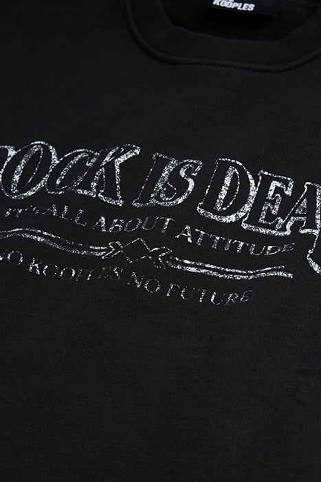 ROCK IS DEAD ROUND NECK SWEATSHIRT BLACK WASHED 8