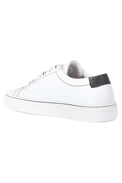 LEATHER SNEAKERS WITH VINYL INSERT WHITE 2