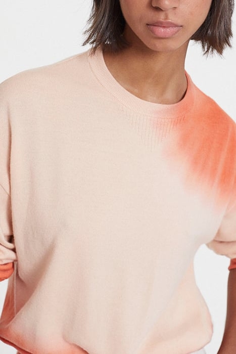 TYE AND DYE ROUND NECK SWEATER PEACH 6