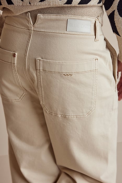BARREL FIT JEANS COMFY COTTON TWILL IVORY 4