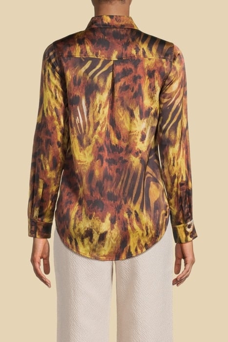 THE ICON BLOUSE PRINTED LIQUID GOLD PRINT 2