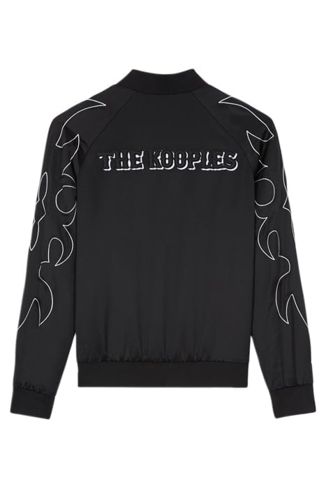 RIBBED EDGE JACKET WITH SNAP BUTTONS AND EMBROIDERED DETAILS 2