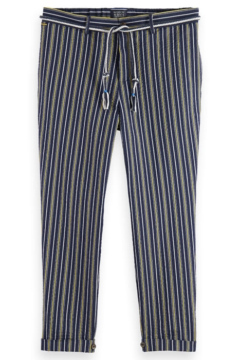 SEASONAL - LOOSE TAPERED STRIPED SEERSUCKER CHINO NAVY/ WHIT 3
