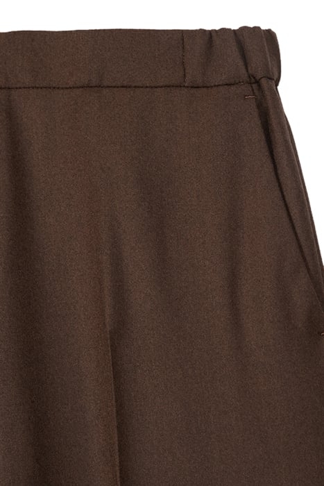 SUIT TROUSERS WITH ELASTIC BELT BROWN 7