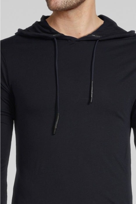 MEN'S BLUE ORGANIC HOODED T-SHIRT NAVY 4