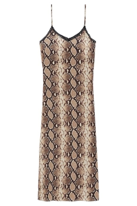 FINE CARACO DRESS WITH STRAPS BEIGE 1