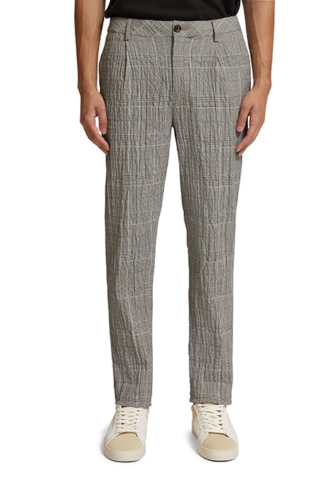 BLAKE - CHECKED COTTON-BLEND SEERSUCKER CHINO BLACK ECRU CHE 1