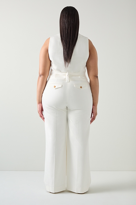 TR AMI WIDE LEG TROUSERS ECRU 2