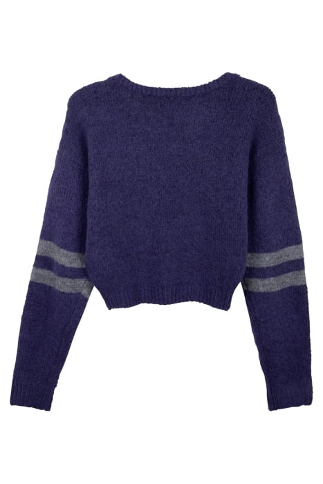 GIRLS’ PURPLE KNIT CROPPED SWEATER 2