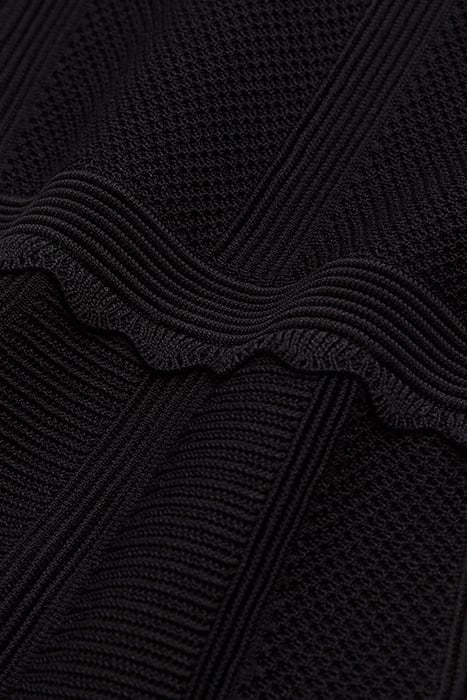 SHORT SLEEVELESS KNIT DRESS BLACK 2