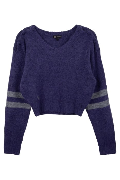 GIRLS’ PURPLE KNIT CROPPED SWEATER 1