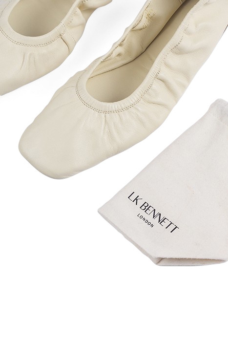 FL TAYLA FOLDED BALLERINA ECRU 5