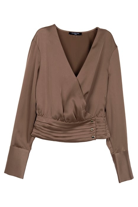 MARCIANO BY GUESS MICHELLE TOP TRUFFLE DUST BLOUSE MULTI 1