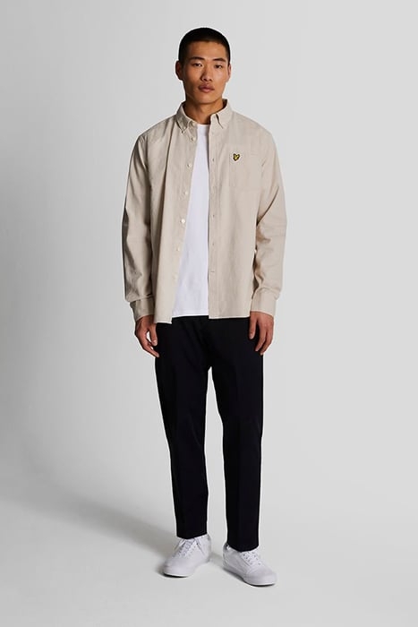 COTTON LINEN BUTTON DOWN SHIRT COVE 3