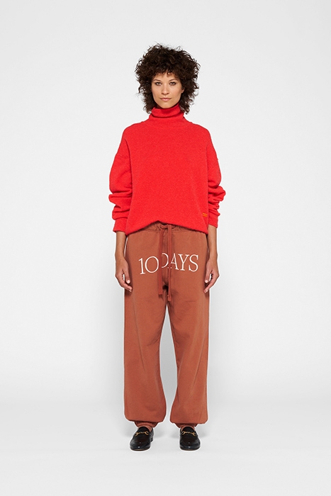 TURTLENECK SWEATER KNIT CORAL RED 2