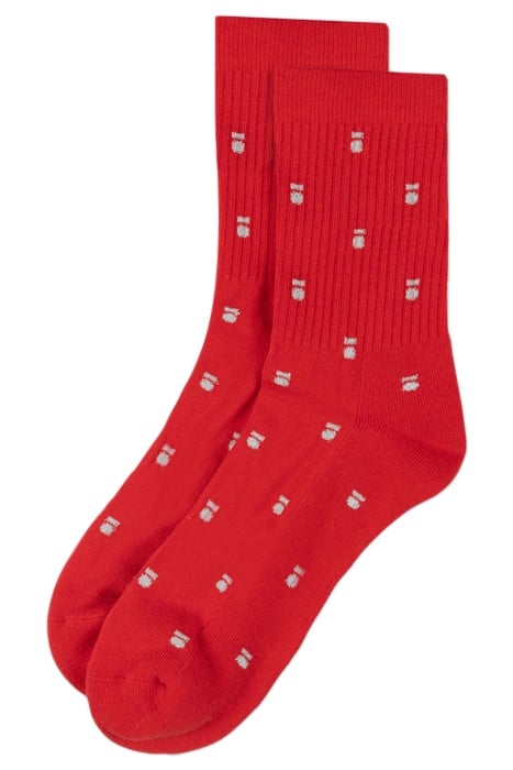 SOCKS MEDAL CORAL RED 1