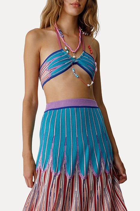 "HAPPY SUN" INTARSIA DRESS SUNSET 1