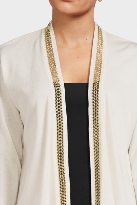 JULIA CHAIN LONG CAR PALE CARDIGAN PEARL 3