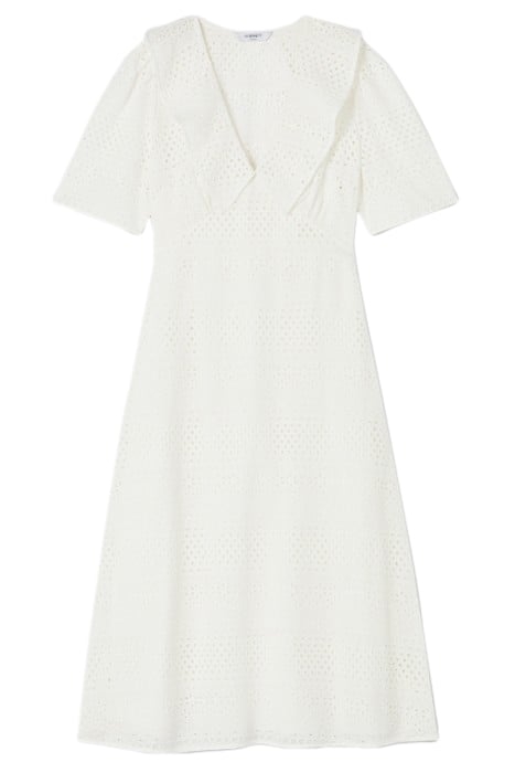 ELLA BRODERIE MIDI DRESS WHITE 3