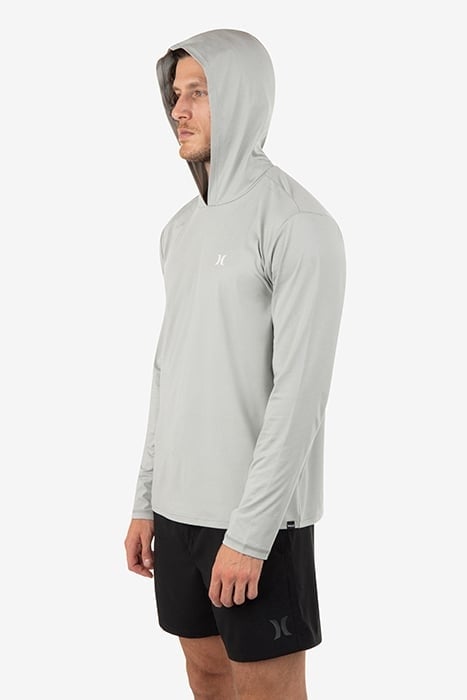 HYBRID UPF HOODED UPF LONG SLEEVE LIGHT STONE GREY 5