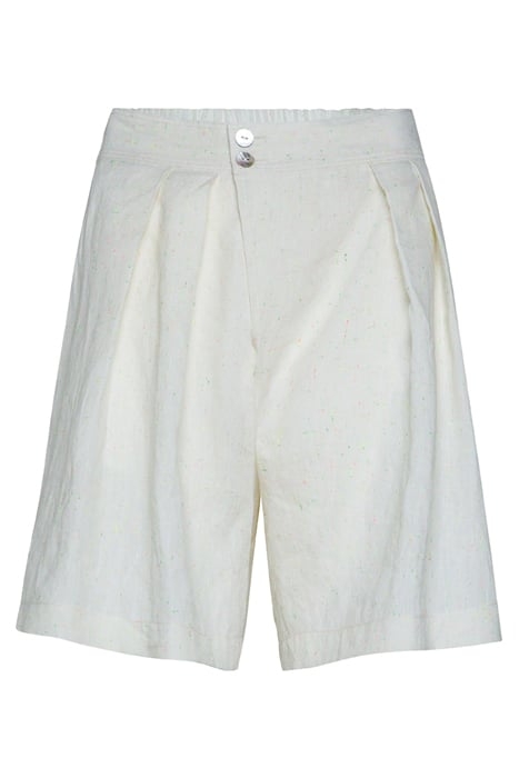 LINEN TWEED SHORTS AVORIO 1