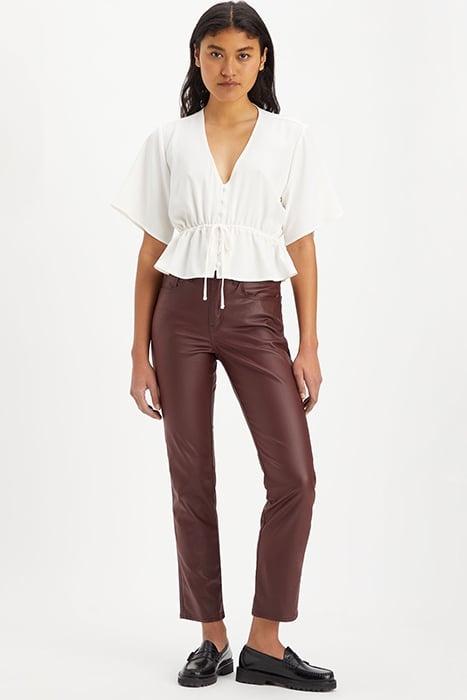 724 LEATHER PANT BROWN 5