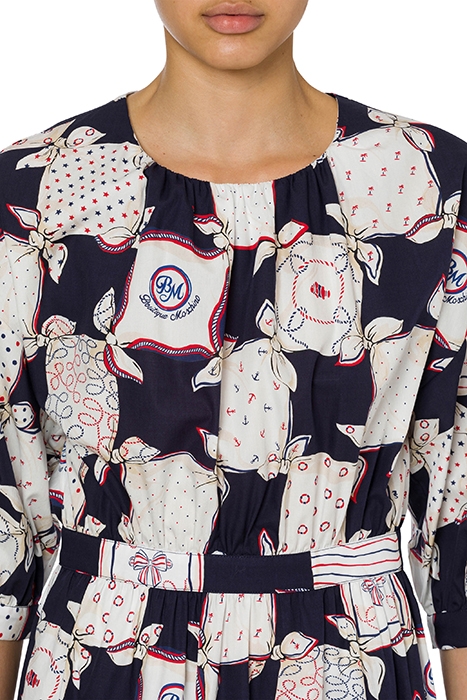 SAILOR HANDKERCHIEFS COTTON POPLIN DRESS WHITE 4