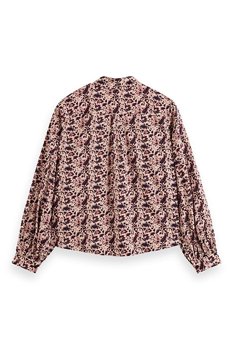 PRINTED BALLOON SLEEVE SHIRT BLOCK FLORAL 2