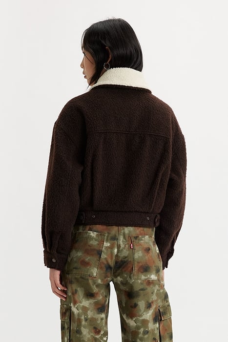 BABY FAUX FUR JACKET BROWN 2