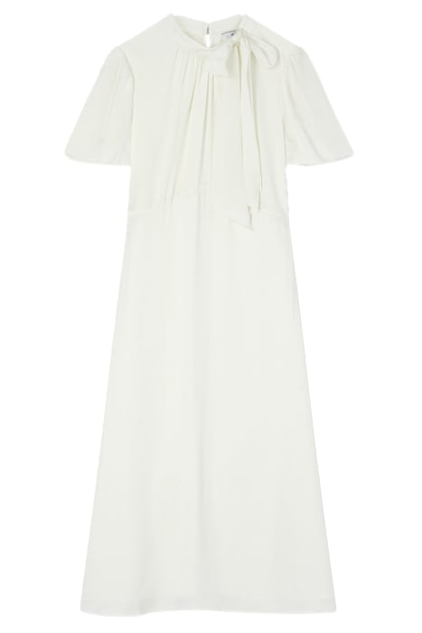 DR KLINE - TIE NECK SATIN IVORY 4