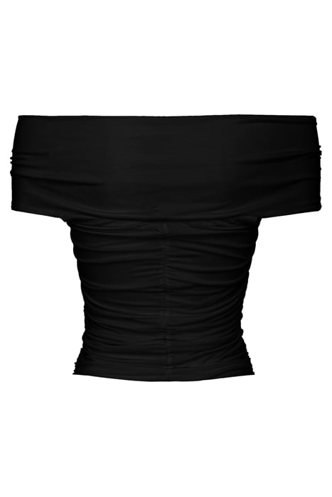 VALENCIA TOP JERSEY FLUIDO DRAPPEGGIATO BLACK 5