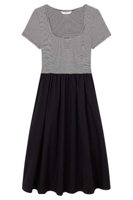 SERINA STRIPED MIDI DRESS BLACK/WHITE 3