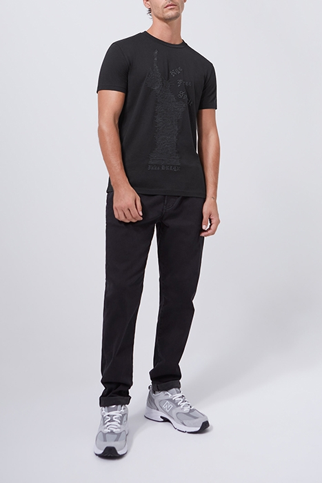 BLACK T-SHIRT, EMBROIDERED STATUE OF LIBERTY BLACK 3