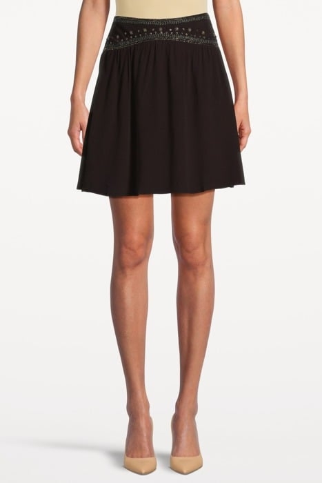 NIROKA EMBELLISHED SKIRT DARK GRAPE 1