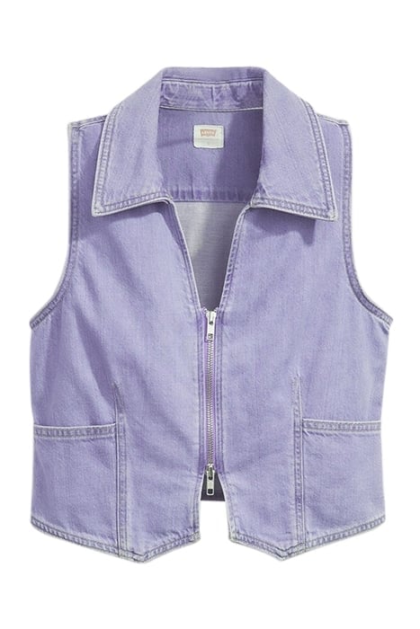 DENIM SLEEVELESS TOP IN LAVENDER 3