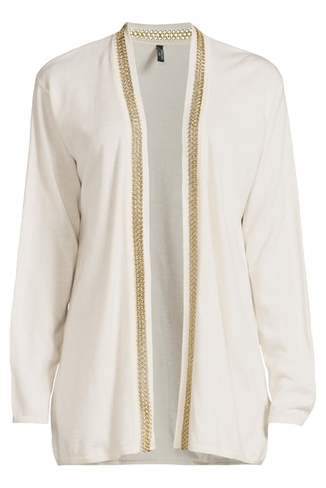 JULIA CHAIN LONG CAR PALE CARDIGAN PEARL 4