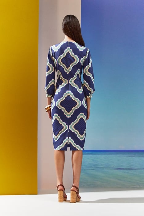 DR DANIELA- TIE FRONT KAF NAVY MULTI 2