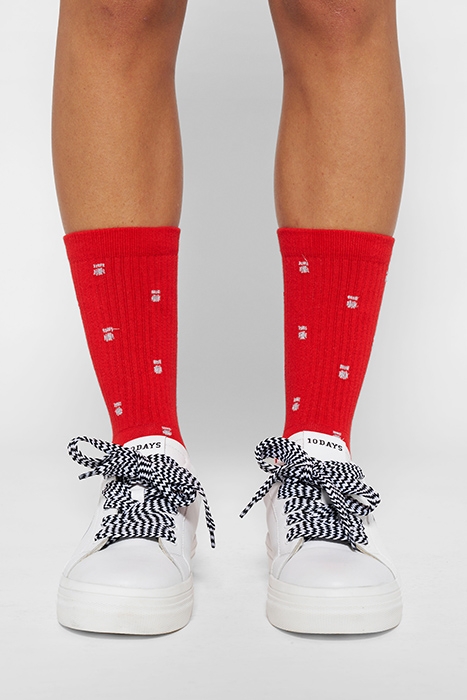 SOCKS MEDAL CORAL RED 3