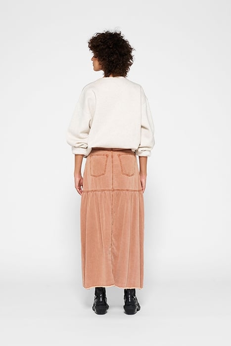 MAXI SKIRT TENCEL SADDLE BROWN 3